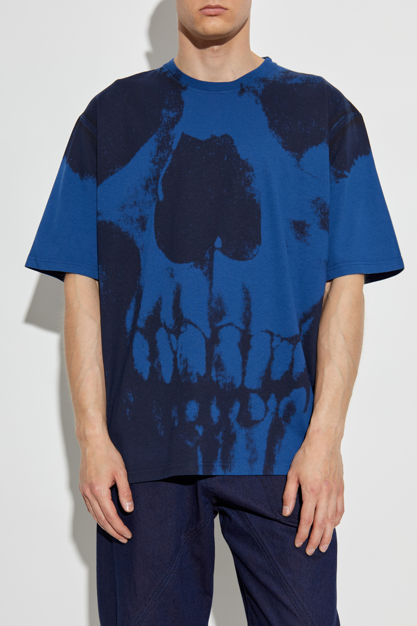 Tシャツ・カットソー alexander mcqueen SS25 T-shirts (815067 QTAC50582) Grey T-shirt with print Alexander McQueen - Vitkac AS